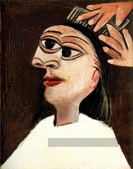 La coiffure 1938 cubisme Pablo Picasso Peintures à l'huile